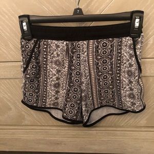 Black and gray shorts